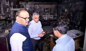 UP Deputy CM inspects site of Jhansi hospital fire; 10 dead, 16 newborns critical