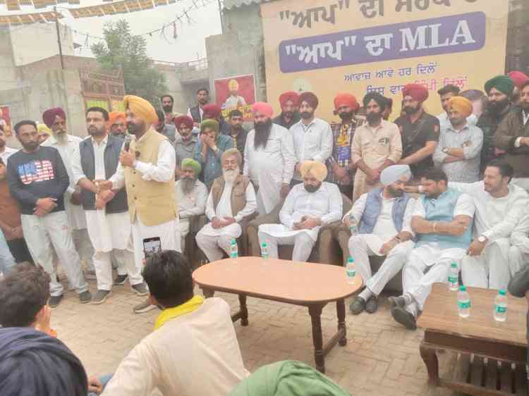 AAP Candidate Hardeep Singh Dimpy Dhillon campaigns in various villages of Gidderbaha