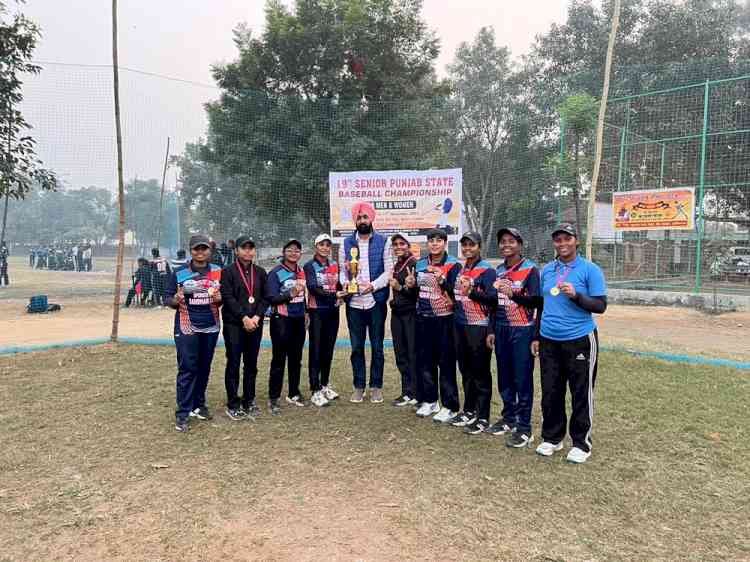 Ramgarhia Girls College clinched gold medal for Ludhiana Baseball Team 