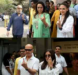 Paresh Rawal, Hema Malini, Rakesh Roshan cast their votes for  Maharashtra elections