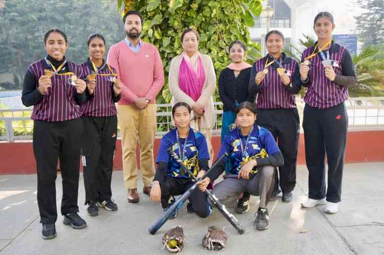 KMV’s softball team bags gold medal in State level tournament 