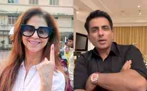 Urmila Matondkar flaunts inked finger, Sonu Sood says ‘responsibility of every citizen’