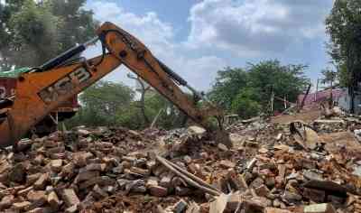 Demolition drive in Jammu for construction of flats for economically weaker sections