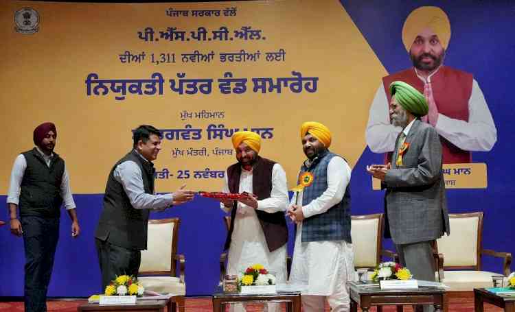 Bhagwant Mann government creates history by providing around 50,000 government jobs to youth merely in 32 months of its tenure