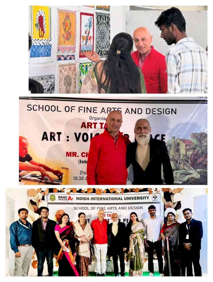 Noida International University organised Art Talk with Prof. Chawky Frenn George Mason University, USA