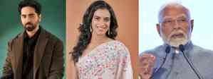 Ayushmann and PV Sindhu support PM Modi’s Viksit Bharat initiative for nation building