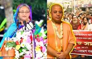 Former Bangladesh PM Hasina calls for immediate release of Hindu priest, says 'power grabbers' showing failure in all areas