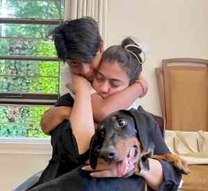 Kajol marks 2nd birthday of her furry friend with a heartwarming  picture with her son and the puppy