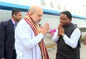 HM Shah reaches Bhubaneswar to attend DG-IGP conference