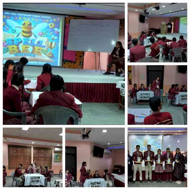 Literary Club of DRV DAV Centenary Public School, Phillaur organised vibrant Spell Bee Contest 