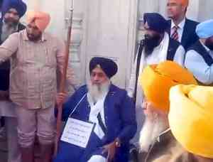 ‘Sinner’ Sukhbir Badal serves Akal Takht punishment as guard at Golden Temple