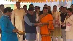 Assam CM attends Bhumi Pujan of new bridge over Brahmaputra River