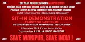 INDIA bloc in Manipur to hold sit-in-protest in Delhi tomorrow