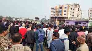 Students protest in Hazaribagh alleging irregularities in Jharkhand CGL exam results