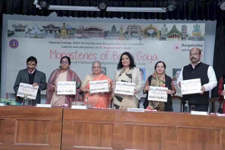 Hansraj College and Bougainvillea Art Foundation hosted grand book launch of Dr.Kaynat Kazi’s monumental works on Bodhgaya monasteries