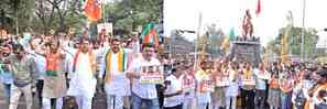 K'taka: BJP stages state-wide protest condemning C.T. Ravi's arrest