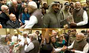 Indian diaspora, 101-year-old former IFS officer greet PM Modi on arrival in Kuwait