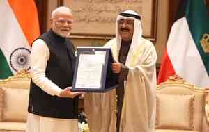 Kuwait bestows its highest honour 'The Order of Mubarak Al Kabeer' to PM Modi