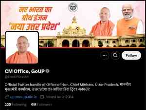 UP CM office's 'X' handle attains milestone, reaches 6 million followers mark