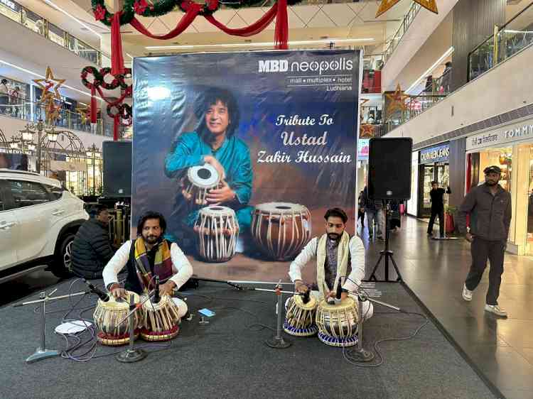 Ludhiana pays tribute to Ustad Zakir Hussain with a soulful tabla performance at MBD Neopolis Mall