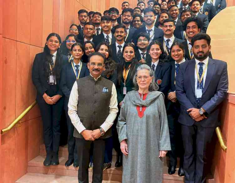 LPU students visit Parliament of India, meet Vice President, Lok Sabha Speaker and Sonia Gandhi