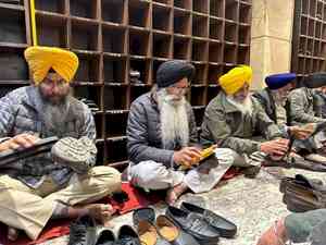 SGPC chief Dhami undergoes punishment, cleans shoes in Golden Temple