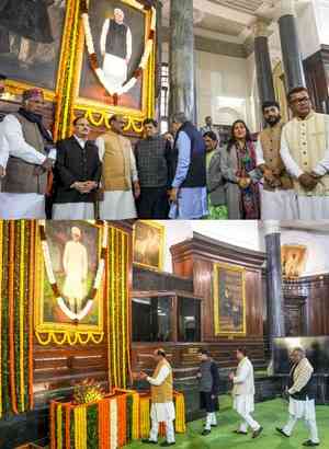 LS Speaker pays tributes to Madan Mohan Malaviya, Atal Bihari Vajpayee on their birth anniversary