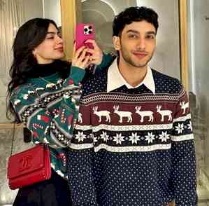 Khushi Kapoor shares her sweater party moments with Vedang Raina