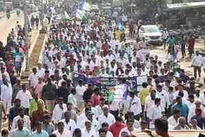 Andhra: YSR Congress stages protests, claims Chandrababu failed to honour poll promises