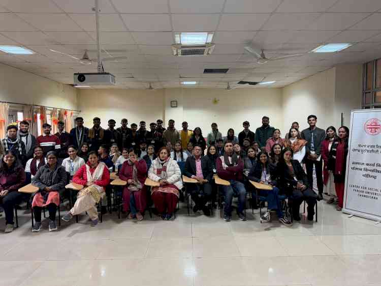 MSW Students from MS University, Vadodara visit Panjab University for Cultural and Academic Exchange