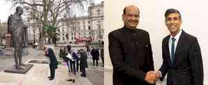 Om Birla meets ex-PM Sunak; promotes India-UK ties, Mahatma Gandhi's legacy