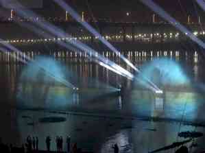 Mahakumbh 2025: Water laser show inaugurated by UP Industrial Minister at Prayagraj's Yamuna Ghat