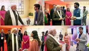 Viksit Bharat Young Leaders Dialogue: PM Modi visits exhibition, engages with youth