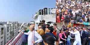 Amit Shah celebrates Makar Sankranti in Gujarat, flies kite