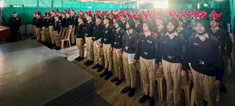 Training of NCC Cadets in full swing with combat Army Battalions