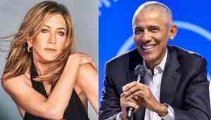 Jennifer Aniston reacts to rumours of her romance with Barack Obama