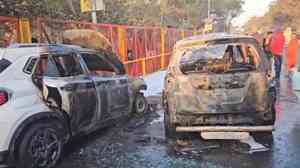 Fire breaks out in two parked vehicles at Maha Kumbh in Prayagraj