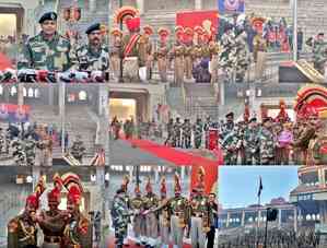 BSF unfurls Tricolour at Attari-Wagah border on 76th Republic Day