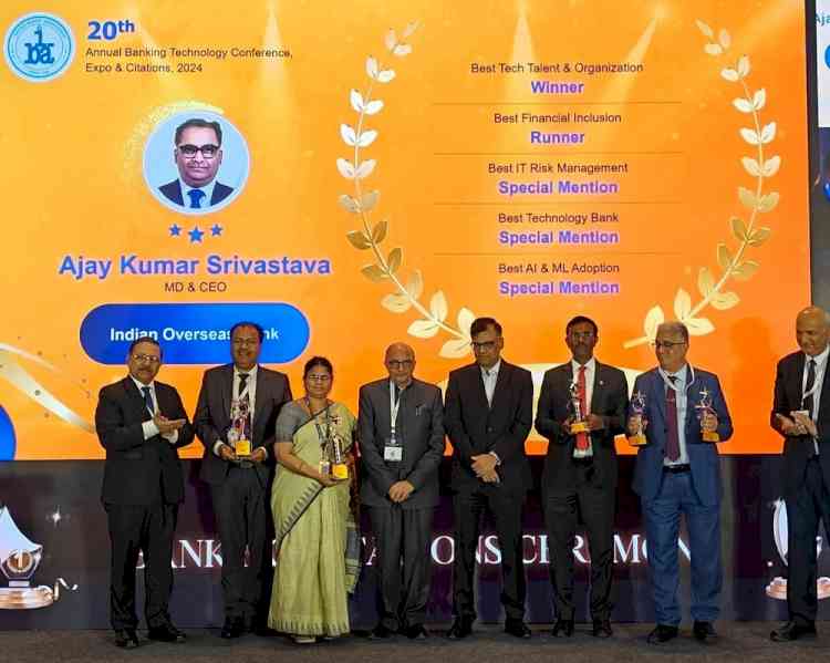 Indian Overseas Bank Wins Five Prestigious IBA Banking Technology Awards for 2024