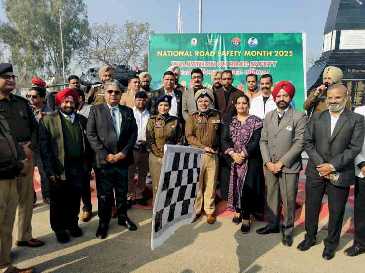 More than 1,500 students participate in Ferozepur Walkathon to promote road safety awareness