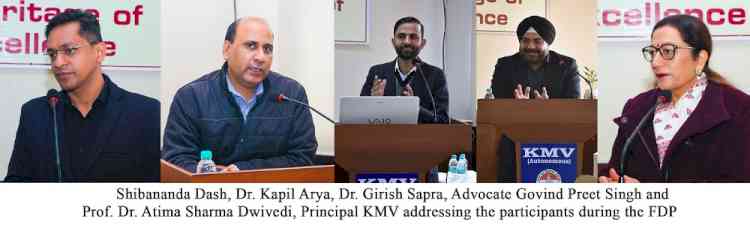 Participants gaining invaluable insights into IPR, Innovation, and Startup Funding during a week long AICTE-Sponsored FDP organised by KMV