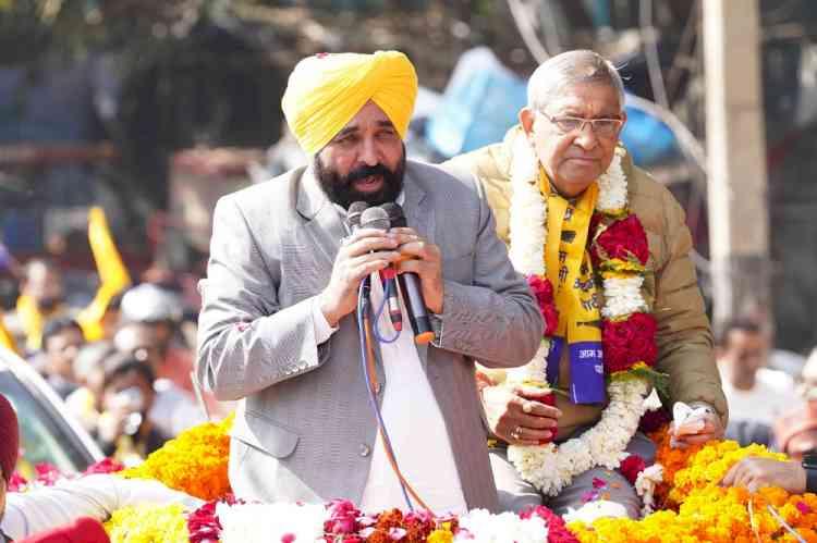 Mann Calls for a Landslide Victory for Kejriwal, Urges Delhiites to Choose Progress Over Politics