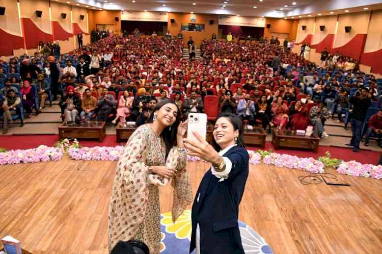 Prajakta Koli Engages with Students at CGC Mohali’s Sahityam 2025, emphasizes the Power of Books