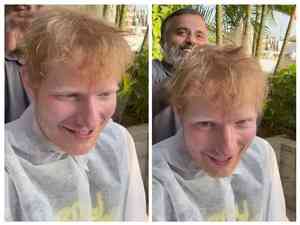 Ed Sheeran enjoys the desi hospitality with a relaxing 'head champi'