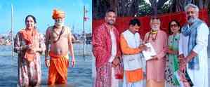 Neena Gupta, Sanjay Mishra, and the Vadh-2 team attend Mahakumbh for blessings