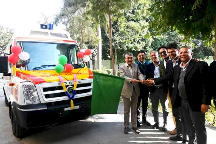 Vardhman Group donates fully equipped ambulance to Rehras Sewa Society under CSR Initiative