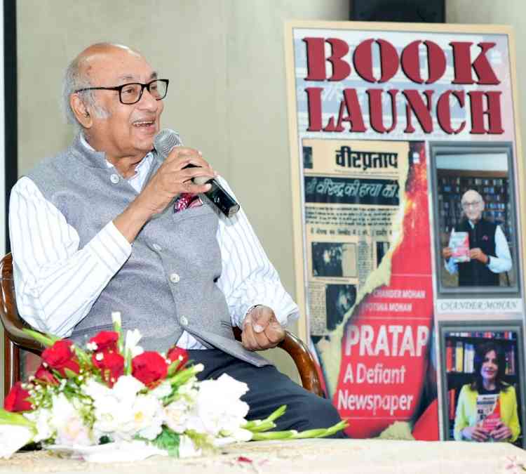 “Pratap: a Defiant Newspaper” chronicling a century of courageous journalism launched at KMV