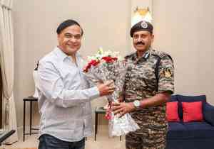 CRPF DG calls on Assam CM Himanta Biswa Sarma 