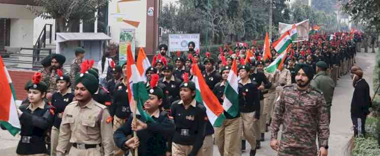 NCC Cadets lead Anti-Drug Rally under the aegis of NCC Group Headquarters, Jalandhar