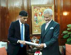 Former UK PM Rishi Sunak calls on EAM Jaishankar in New Delhi